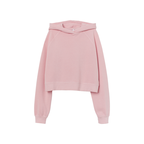 Pink Cropped Hoodie